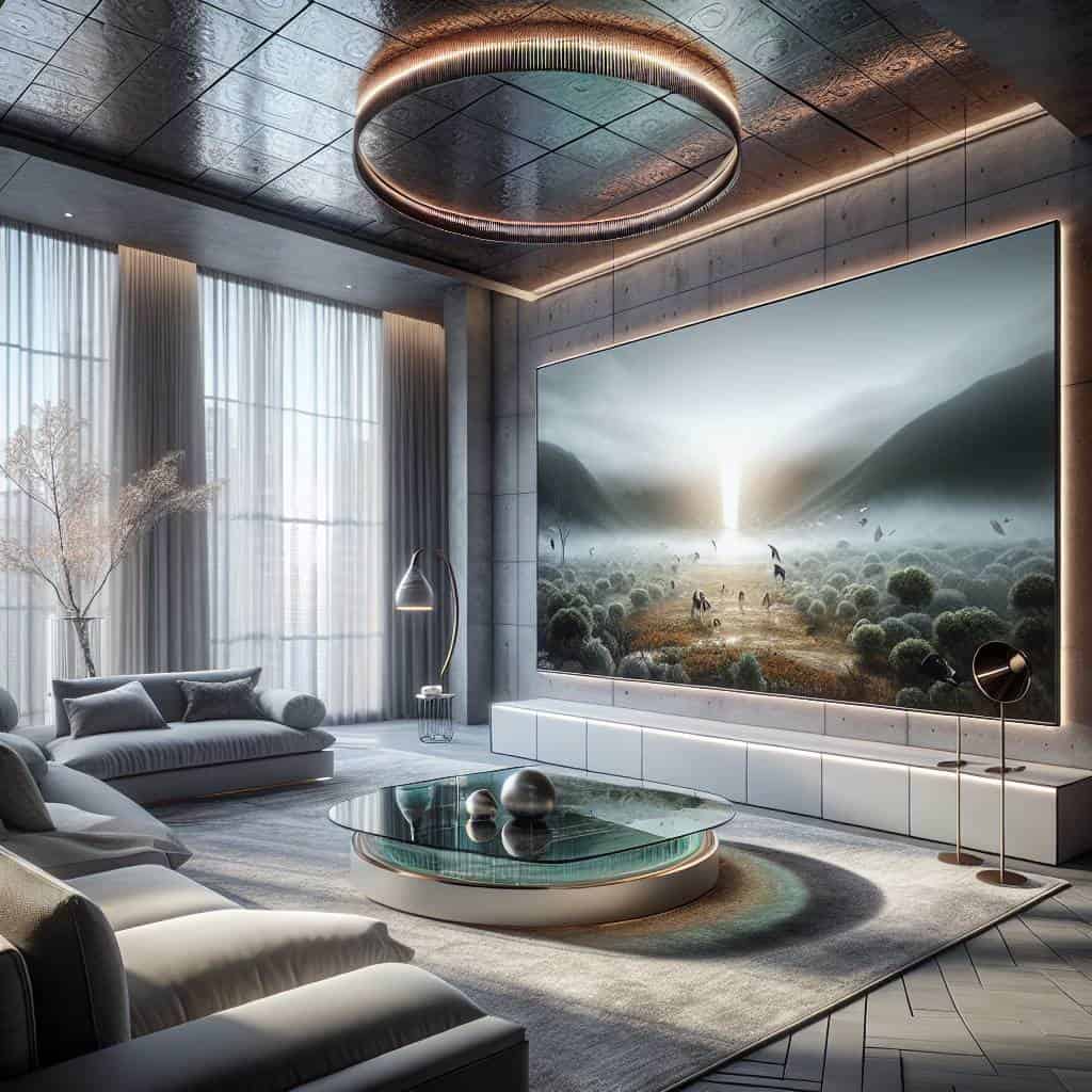 Future of Television in modern living room.