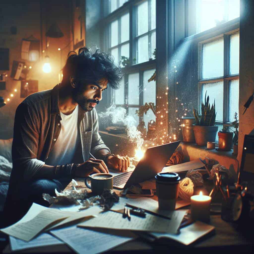 The Creator Economy: Focused person working.