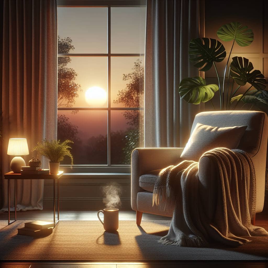 Your Evening Wind-Down cozy living room.