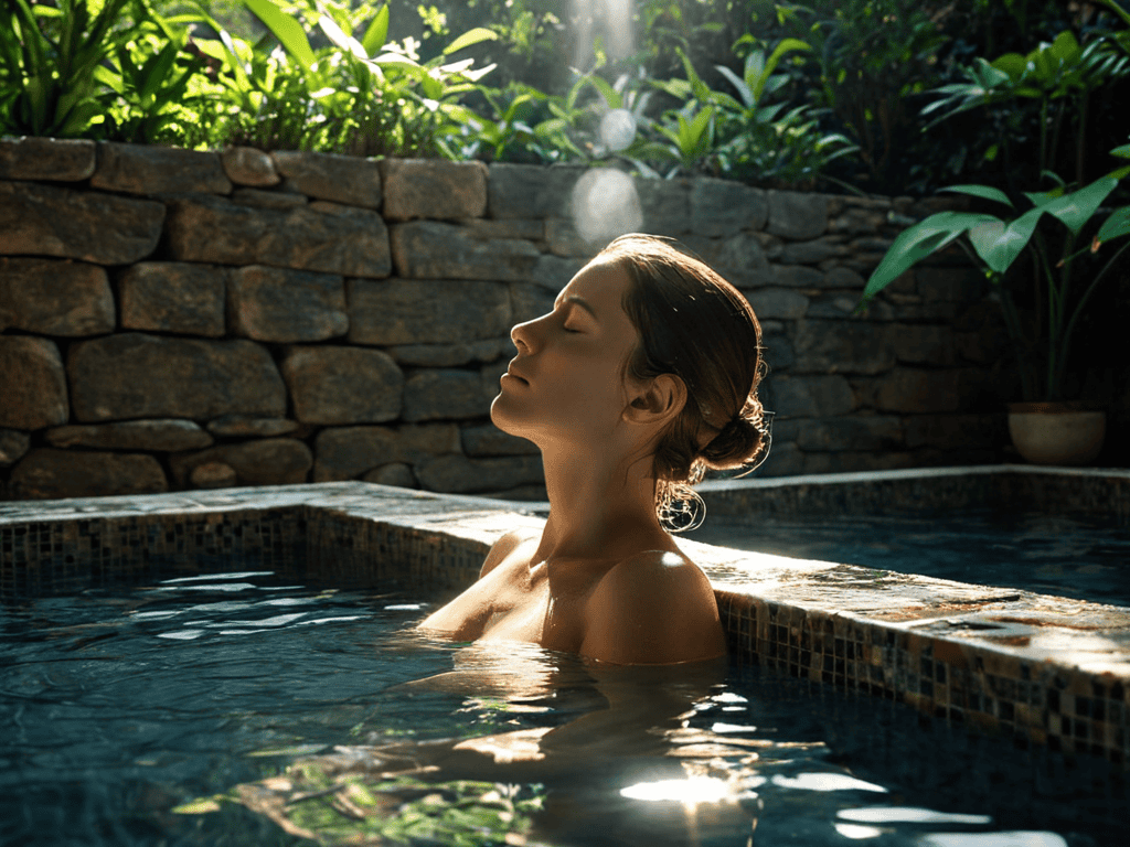 Embracing Cold Serenity in icy waters