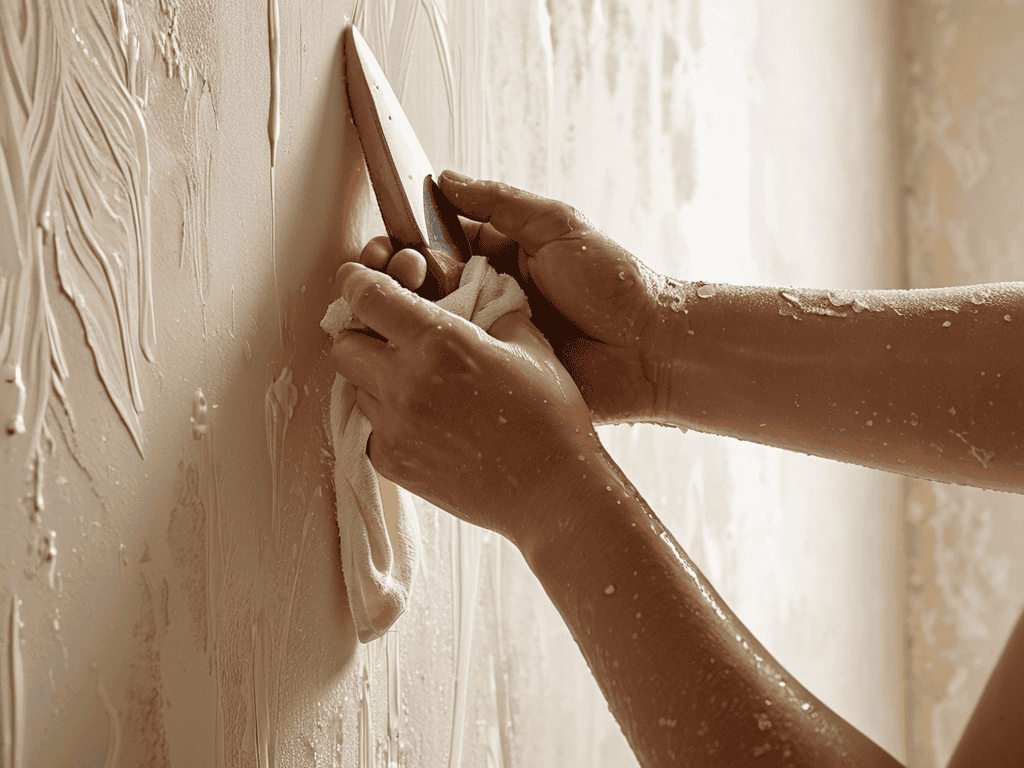 Removing Wallpaper Glue residue easily