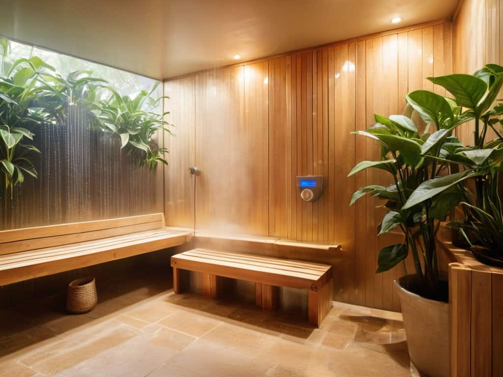 Steam Room Interior Scene