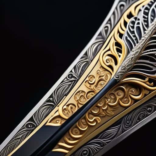 Damascening (Gold on Steel) ancient art process.